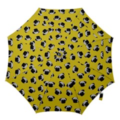 Pug Dog Pattern Hook Handle Umbrellas (small) by Valentinaart