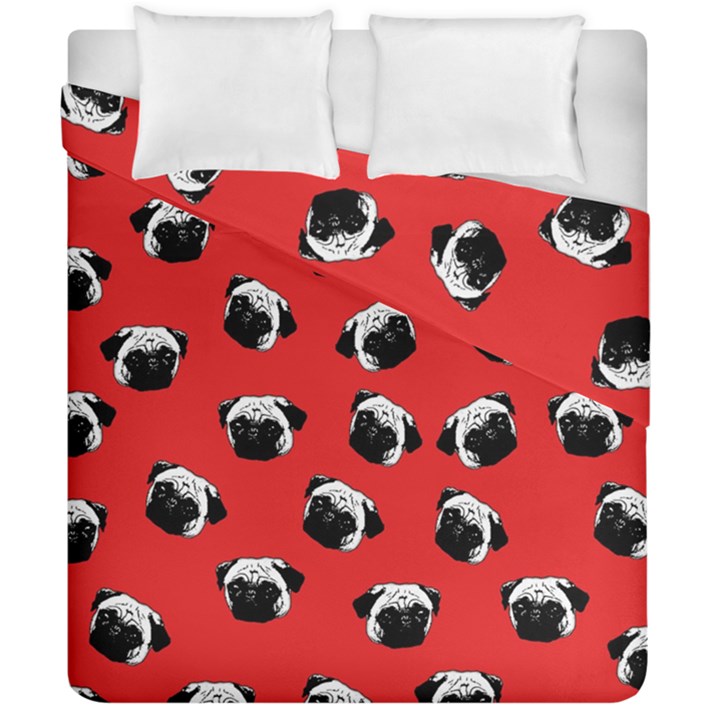 Pug dog pattern Duvet Cover Double Side (California King Size)