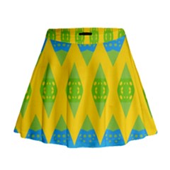 Rhombus Pattern             Mini Flare Skirt by LalyLauraFLM