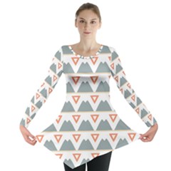 Triangles And Other Shapes           Long Sleeve Tunic by LalyLauraFLM