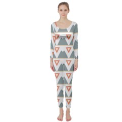 Triangles And Other Shapes     Long Sleeve Catsuit by LalyLauraFLM