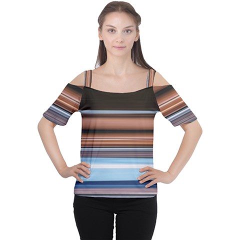 Color Screen Grinding Women s Cutout Shoulder Tee by Nexatart