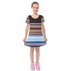 Color Screen Grinding Kids  Short Sleeve Velvet Dress by Nexatart