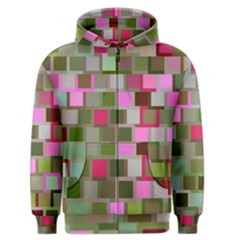 Color Square Tiles Random Effect Men s Zipper Hoodie by Nexatart