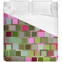 Color Square Tiles Random Effect Duvet Cover (king Size) by Nexatart