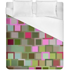 Color Square Tiles Random Effect Duvet Cover (california King Size) by Nexatart