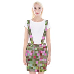 Color Square Tiles Random Effect Suspender Skirt by Nexatart