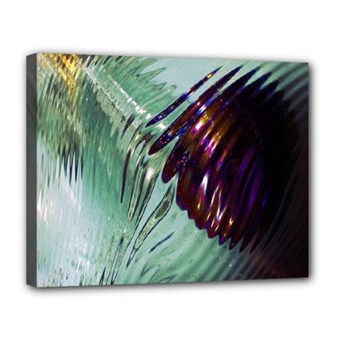 Out Of Time Glass Pearl Flowag Canvas 14  X 11  by Nexatart