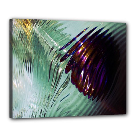 Out Of Time Glass Pearl Flowag Canvas 20  X 16  by Nexatart