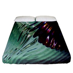 Out Of Time Glass Pearl Flowag Fitted Sheet (queen Size) by Nexatart