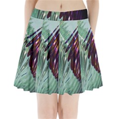 Out Of Time Glass Pearl Flowag Pleated Mini Skirt by Nexatart