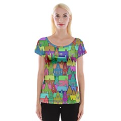 Neighborhood In Color Women s Cap Sleeve Top by Nexatart