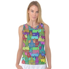 Neighborhood In Color Women s Basketball Tank Top by Nexatart