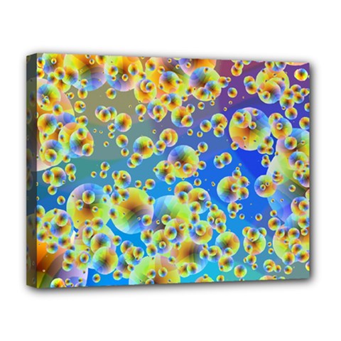 Color Particle Background Canvas 14  X 11  by Nexatart