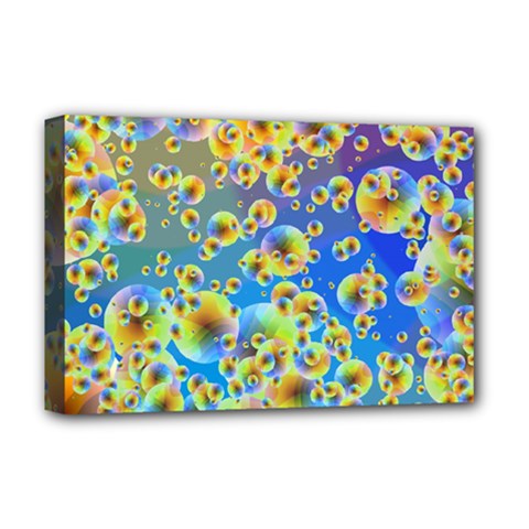 Color Particle Background Deluxe Canvas 18  X 12   by Nexatart