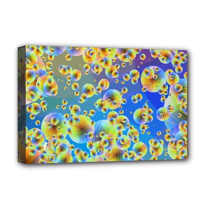 Color Particle Background Deluxe Canvas 18  x 12  