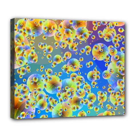 Color Particle Background Deluxe Canvas 24  X 20   by Nexatart