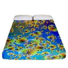 Color Particle Background Fitted Sheet (california King Size) by Nexatart