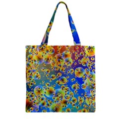 Color Particle Background Zipper Grocery Tote Bag by Nexatart