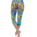 Color Particle Background Capri Yoga Leggings View4