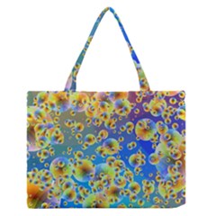 Color Particle Background Medium Zipper Tote Bag by Nexatart