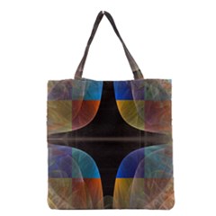 Black Cross With Color Map Fractal Image Of Black Cross With Color Map Grocery Tote Bag by Nexatart