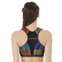 Black Cross With Color Map Fractal Image Of Black Cross With Color Map Sports Bra with Border View2