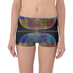 Black Cross With Color Map Fractal Image Of Black Cross With Color Map Reversible Bikini Bottoms by Nexatart