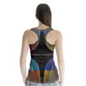 Black Cross With Color Map Fractal Image Of Black Cross With Color Map Racer Back Sports Top View2