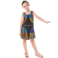 Black Cross With Color Map Fractal Image Of Black Cross With Color Map Kids  Sleeveless Dress by Nexatart