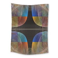 Black Cross With Color Map Fractal Image Of Black Cross With Color Map Medium Tapestry by Nexatart