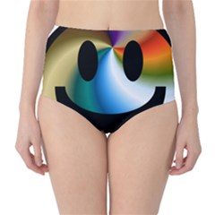 Simple Smiley In Color High-waist Bikini Bottoms by Nexatart