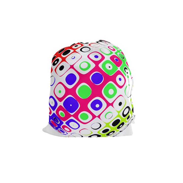 Color Ball Sphere With Color Dots Drawstring Pouches (Medium) 