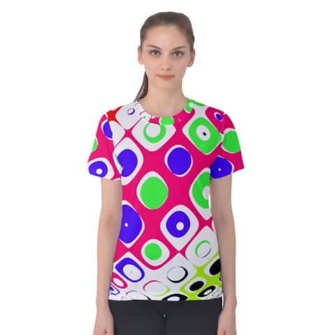 Color Ball Sphere With Color Dots Women s Cotton Tee by Nexatart