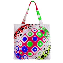 Color Ball Sphere With Color Dots Zipper Grocery Tote Bag by Nexatart