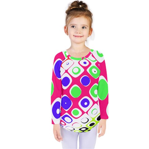 Color Ball Sphere With Color Dots Kids  Long Sleeve Tee by Nexatart