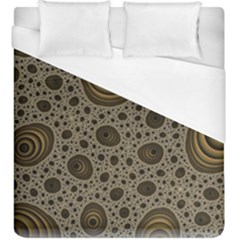 White Vintage Frame With Sepia Targets Duvet Cover (king Size) by Nexatart