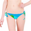 Frog Flower Lilypad Lily Pad Water Bikini Bottom View1