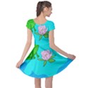 Frog Flower Lilypad Lily Pad Water Cap Sleeve Dresses View2