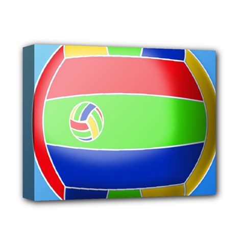 Balloon Volleyball Ball Sport Deluxe Canvas 14  X 11  by Nexatart