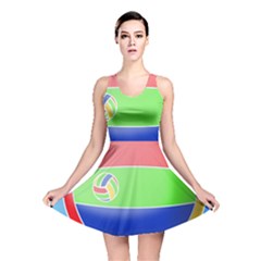 Balloon Volleyball Ball Sport Reversible Skater Dress by Nexatart