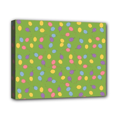 Balloon Grass Party Green Purple Canvas 10  X 8  by Nexatart