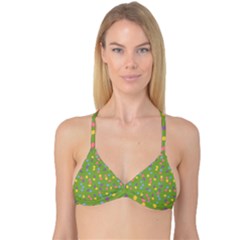 Balloon Grass Party Green Purple Reversible Tri Bikini Top by Nexatart