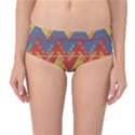 Aztec South American Pattern Zig Zag Mid-Waist Bikini Bottoms View1