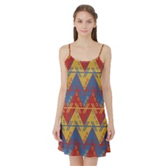 Aztec South American Pattern Zig Zag Satin Night Slip by Nexatart