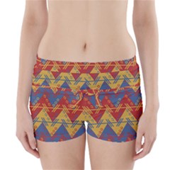 Aztec South American Pattern Zig Zag Boyleg Bikini Wrap Bottoms by Nexatart