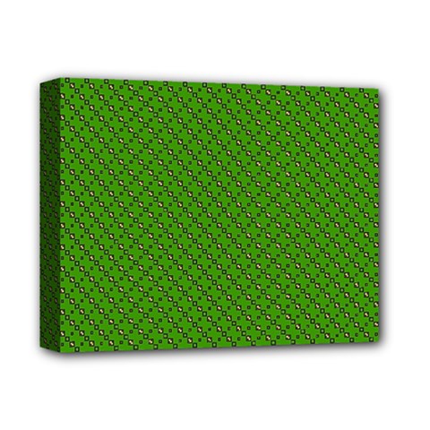 Paper Pattern Green Scrapbooking Deluxe Canvas 14  X 11  by Nexatart