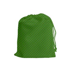 Paper Pattern Green Scrapbooking Drawstring Pouches (large)  by Nexatart