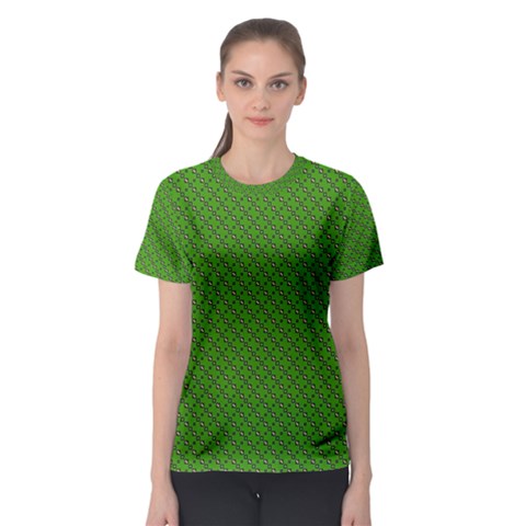 Paper Pattern Green Scrapbooking Women s Sport Mesh Tee by Nexatart