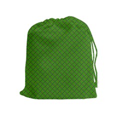 Paper Pattern Green Scrapbooking Drawstring Pouches (extra Large) by Nexatart